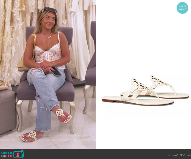 Tory Burch Miller Sandals worn by Gia on The Real Housewives of New Jersey