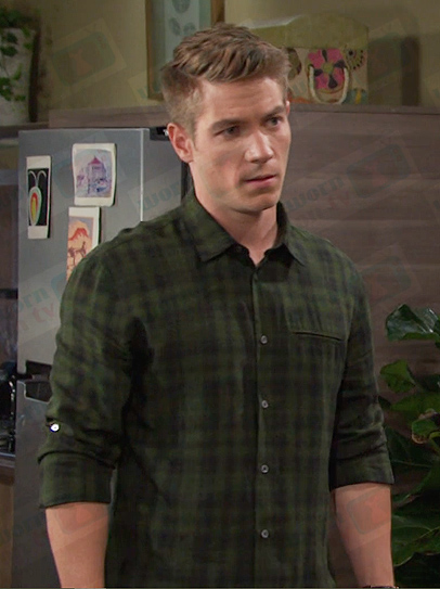 Tripp’s green plaid shirt on Days of our Lives