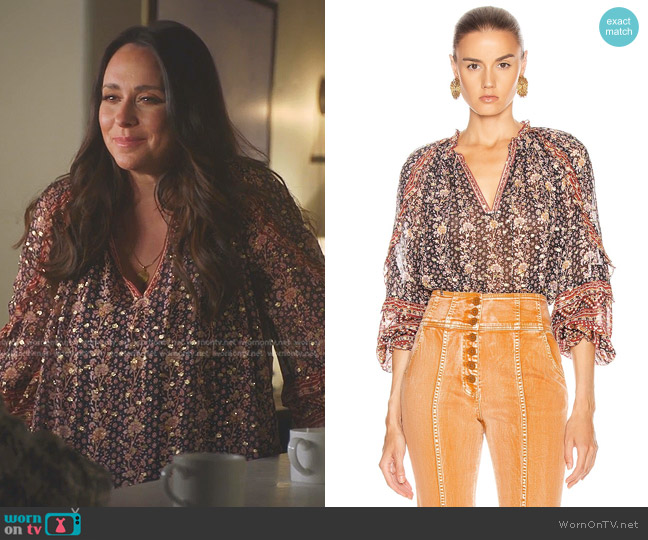 Ulla Johnson Calista Top worn by Maddie Kendall (Jennifer Love Hewitt) on 9-1-1