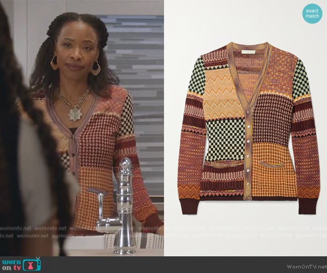 Ulla Johnson Medina jacquard-knit cardigan worn by Grace James (Karimah Westbrook) on All American