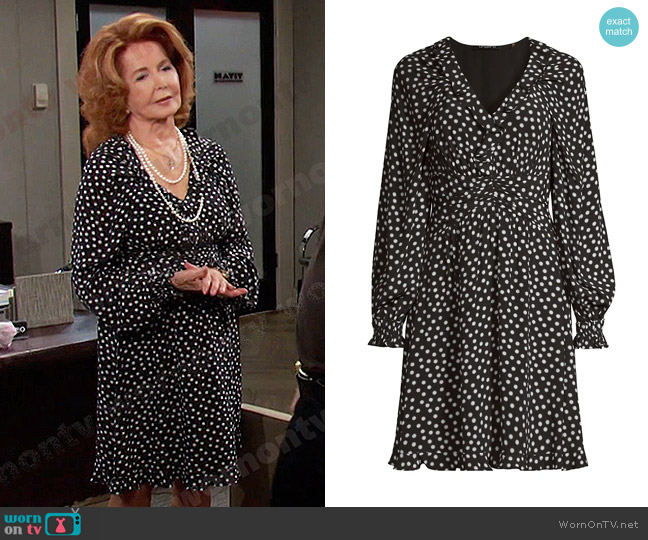 Ungaro Bella Polka Dot Dress worn by Maggie Horton (Suzanne Rogers) on Days of our Lives