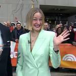 Vanessa Price’s lime double breasted blazer and pants on Today