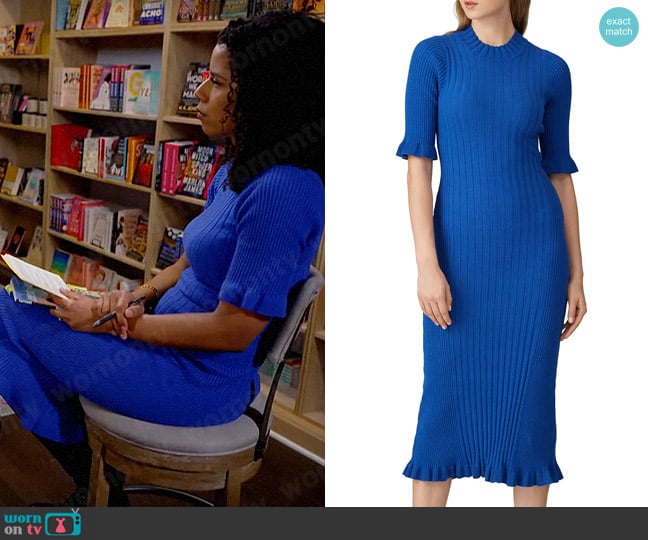 Veda Figgy Dress worn by Adriana Diaz on CBS Mornings
