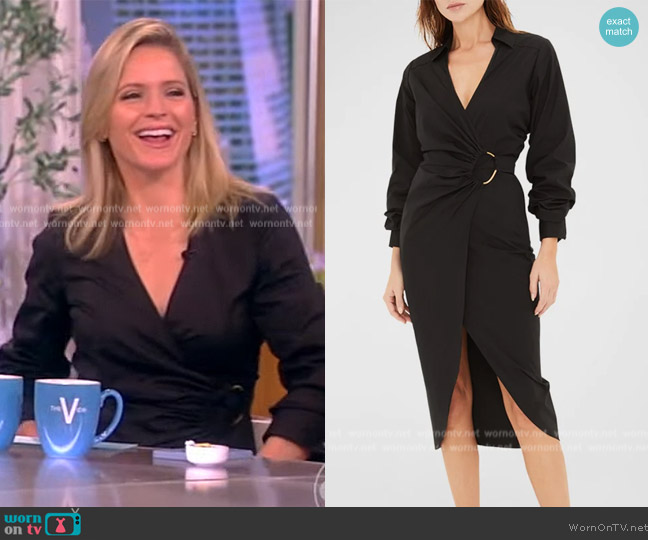 Veronica Beard Afton Wrap Midi Dress worn by Sara Haines on The View