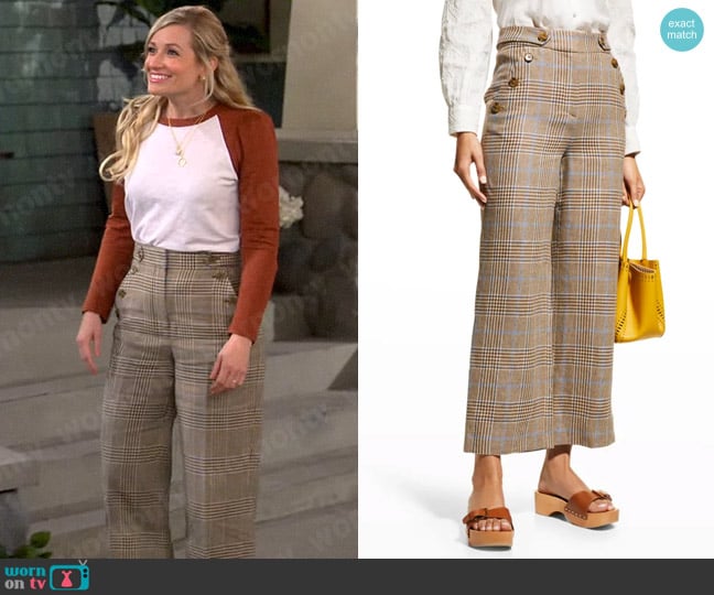 Veronica Beard Hunter Pants worn by Gemma (Beth Behrs) on The Neighborhood