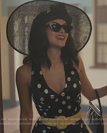 Veronica’s black polka dot dress on Riverdale