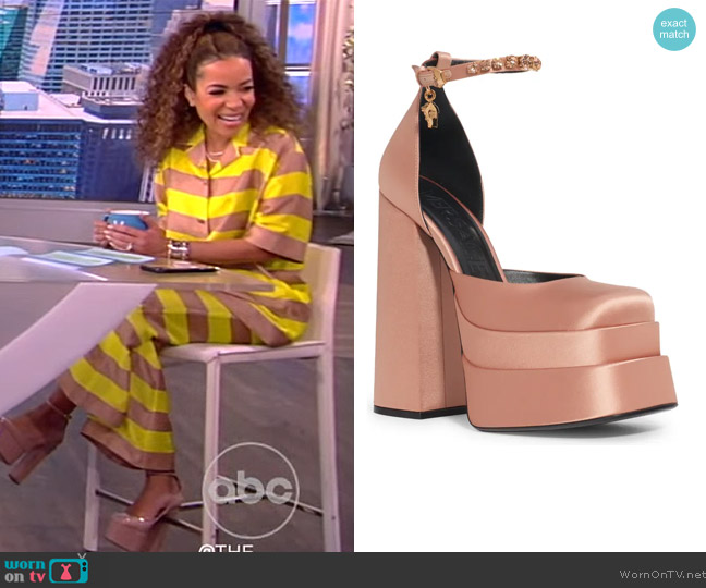 Versace Medusa Platform Pump worn by Sunny Hostin on The View