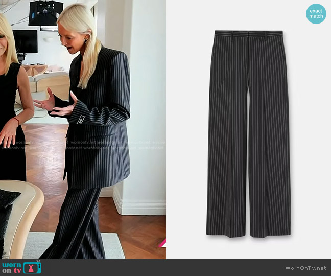 Versace Pinstripe Wide-Leg Pants worn by Zanna Roberts Rassi on Today