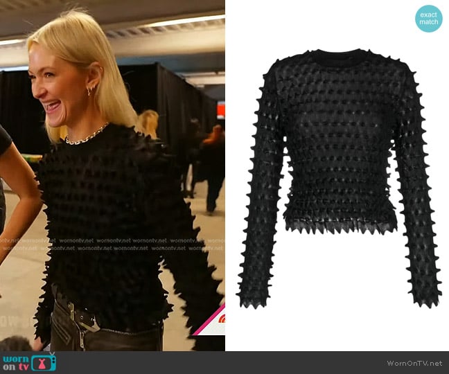 Versace Spike Textured Jumper worn by Zanna Roberts Rassi on Today