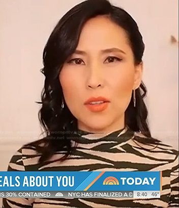 Vicky’s animal print top on Today