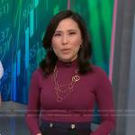 Vicky’s purple plaid mini skirt on NBC News Daily