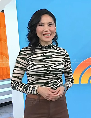 Vicky’s animal print top on Today