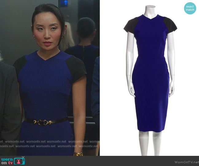 Victoria Beckham V-neck Midi Dress worn by Francesca (Li Jun Li) on Sex/Life