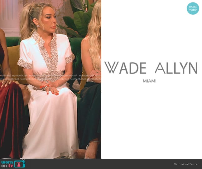 Wade Allyn Custom designed dress worn by Marysol Patton (Marysol Patton) on The Real Housewives of Miami