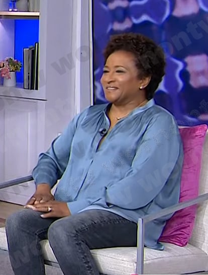Wanda Sykes’s blue satin blouse on Today