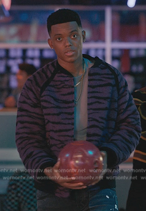 Will’s purple zebra stripe jacket on Bel-Air