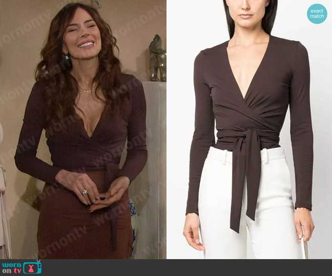 Wolford Front-tie Bodysuit worn by Taylor Hayes (Krista Allen) on The Bold and the Beautiful