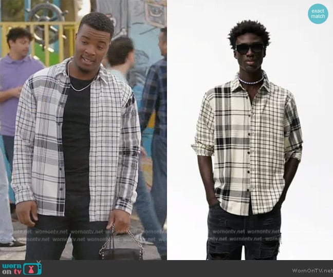 Zara Contrasting Plaid Shirt worn by Spencer James (Daniel Ezra) on All American