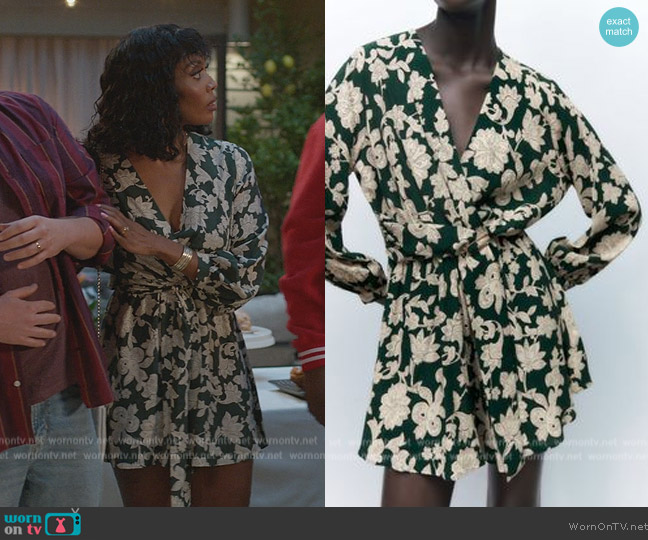 Floral Tie Waist Romper