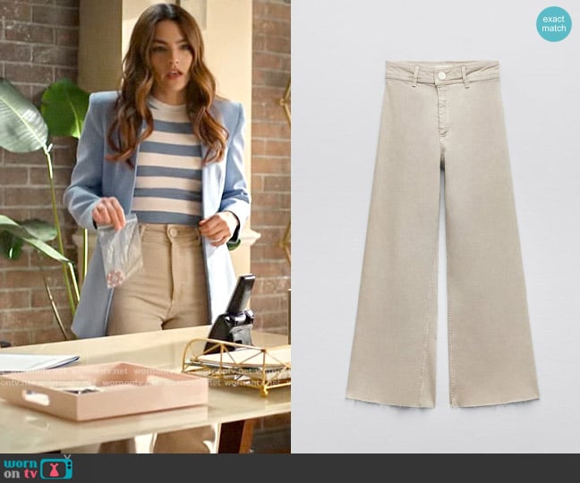 Zara The Marine Straight Jeans worn by Allegra Garcia (Kayla Compton) on The Flash