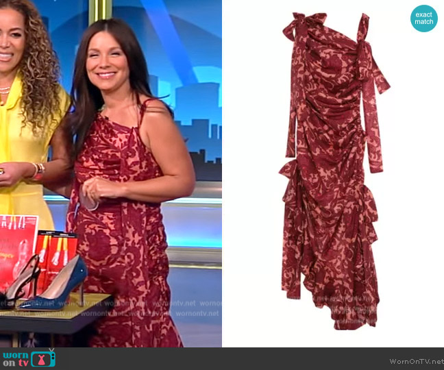 Zimmermann Tiggy Draped Midi Dress worn by Gretta Monahan on The View