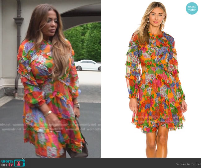 Zimmermann Riders Frill Mini Dress worn by Dolores Catania on The Real Housewives of New Jersey