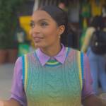 Zoey’s ombre knit cropped vest on Grown-ish