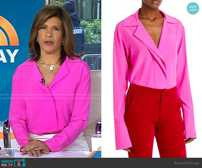 A.L.C. Kinsley Stretch Silk Blouse worn by Hoda Kotb on Today