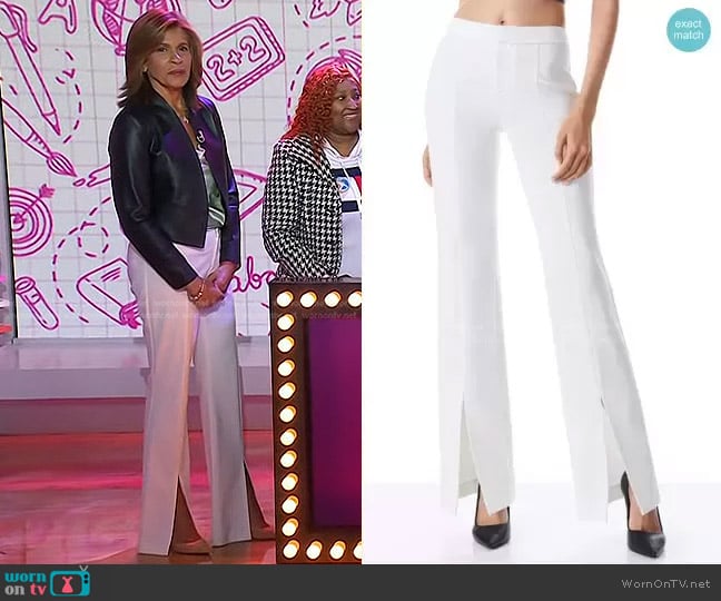 Alice + Olivia Walker Slim Front Slit Pants worn by Hoda Kotb on Today