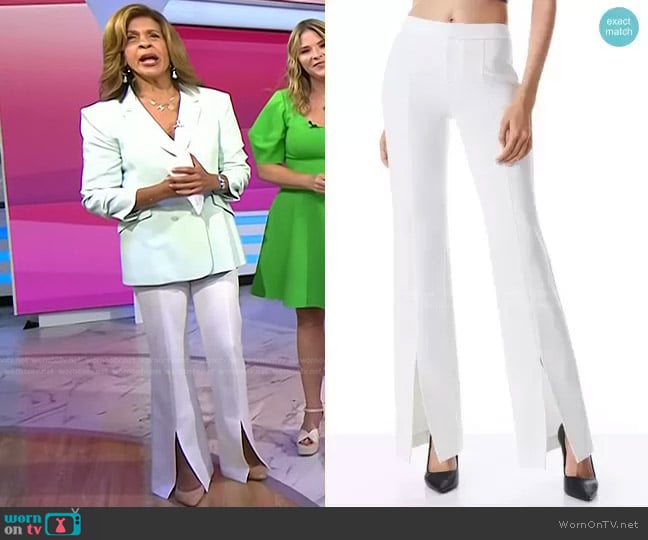 Alice + Olivia Walker Slim Front Slit Pants worn by Hoda Kotb on Today