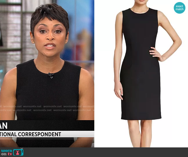 BOSS Dirusa Sheath worn by Jericka Duncan on CBS Mornings