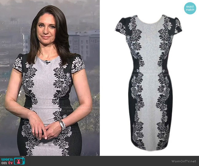 Betsey Johnson Floral Cap Sleeve Midi Dress worn by Maria Larosa on Today