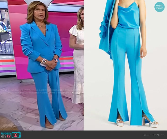 Cinq a Sept Billie Pants in Atomic Blue worn by Hoda Kotb on Today