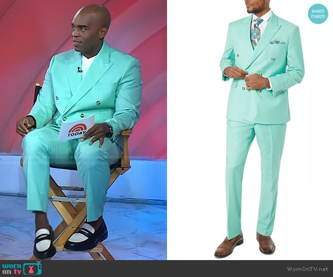 Tayion Collection Classic-Fit Wool Suit Jacket worn by Chris Witherspoon on Today