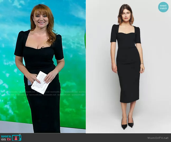 Reformation Clayten Knit Dress worn by Samantha Berry on Today