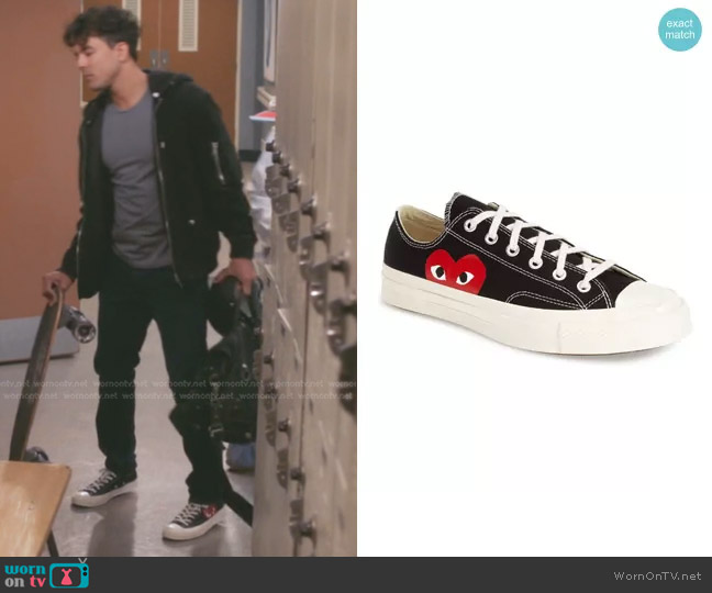 Comme des Garçons x Converse Chuck Taylor Hidden Heart Low Top Sneaker worn by Lucas Adams (Niko Terho) on Greys Anatomy