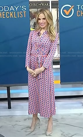 Dr. Marnie Nussbaum’s geometric wrap dress on Today