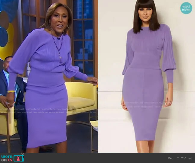 New York & Company London Sweater Skirt - Eva Mendes Collection worn by Robin Roberts on Good Morning America