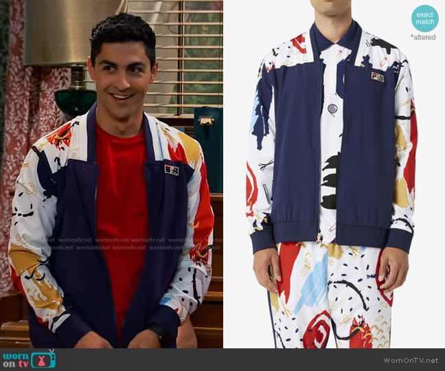 FILA x The Museum Printed Track Jacket worn by Parker Preston (Trevor Tordjman) on Bunkd