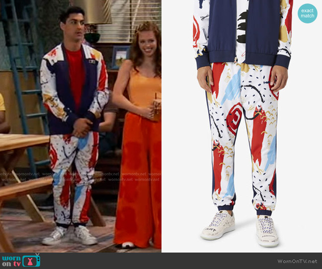 FILA x The Museum Printed Track Pant worn by Parker Preston (Trevor Tordjman) on Bunkd