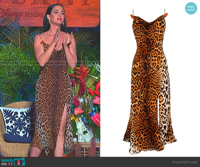 WornOnTV: Katy’s leopard print slit dress on American Idol | Katy Perry ...