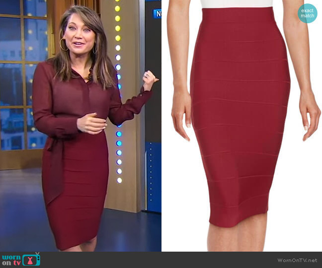 Bcbgmaxazria Leger Skirt worn by Ginger Zee on Good Morning America