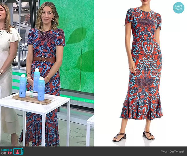Rhode Lulani Midi Dress worn by Andrea Lavinthal on Today