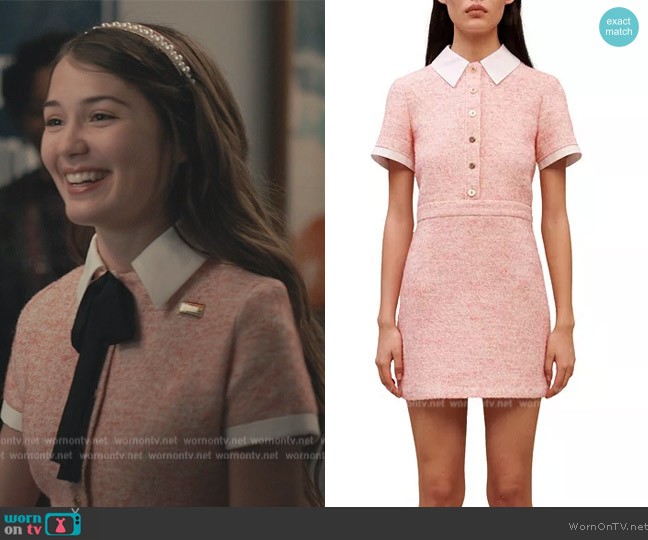 Maje Ranello Collared Sheath Dress worn by (Reagan Marum) on Bel-Air