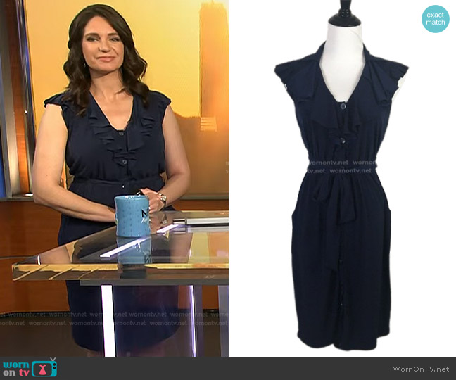 Max & Cleo Ruffle Belted Dress worn by Maria Larosa on Today