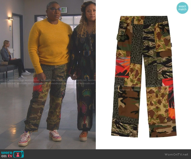 Palm Angels Mix-Print Cargo Trousers worn by Henrietta Wilson (Aisha Hinds) on 9-1-1