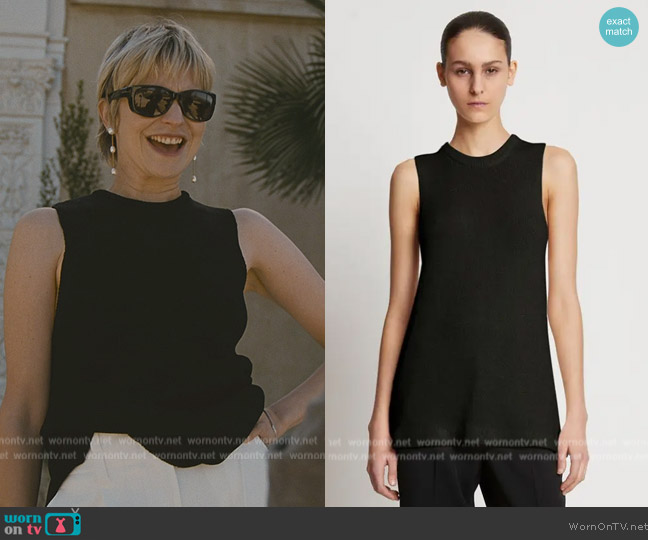 Proenza Schouler Twist Back Knit Tank worn by (Annabelle Dexter-Jones) on Succession