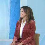 Dr. Samantha Boardman’s pink velvet suit on Today