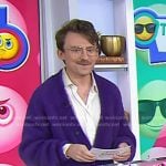 Sean Hickey’s purple fuzzy cardigan on Today