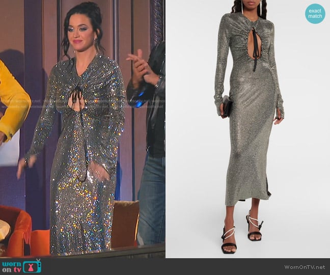 Christopher Kane The Mercury Cutout Crystal-Embellished Dress worn by Katy Perry on American Idol
